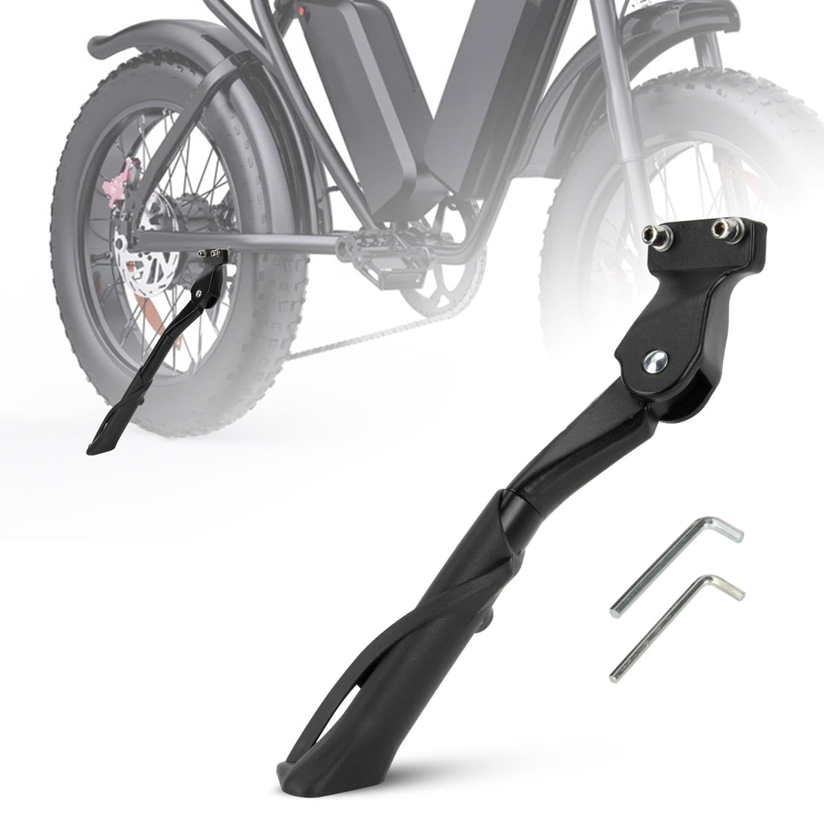 PSLER Ridstar Q20 kickstand base with non-slip grip for stable parking.