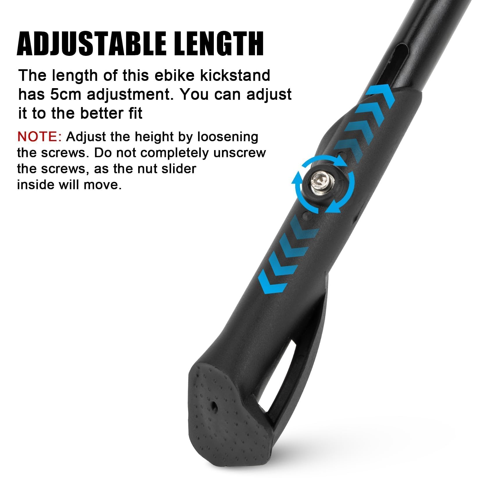 PSLER Ridstar Q20 kickstand dual-mount holes at 40 mm enable flexible mounting.