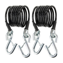 PSLER BX88196 safety cable kit with 7ft coiled cables and S-hooks for RV towing.
