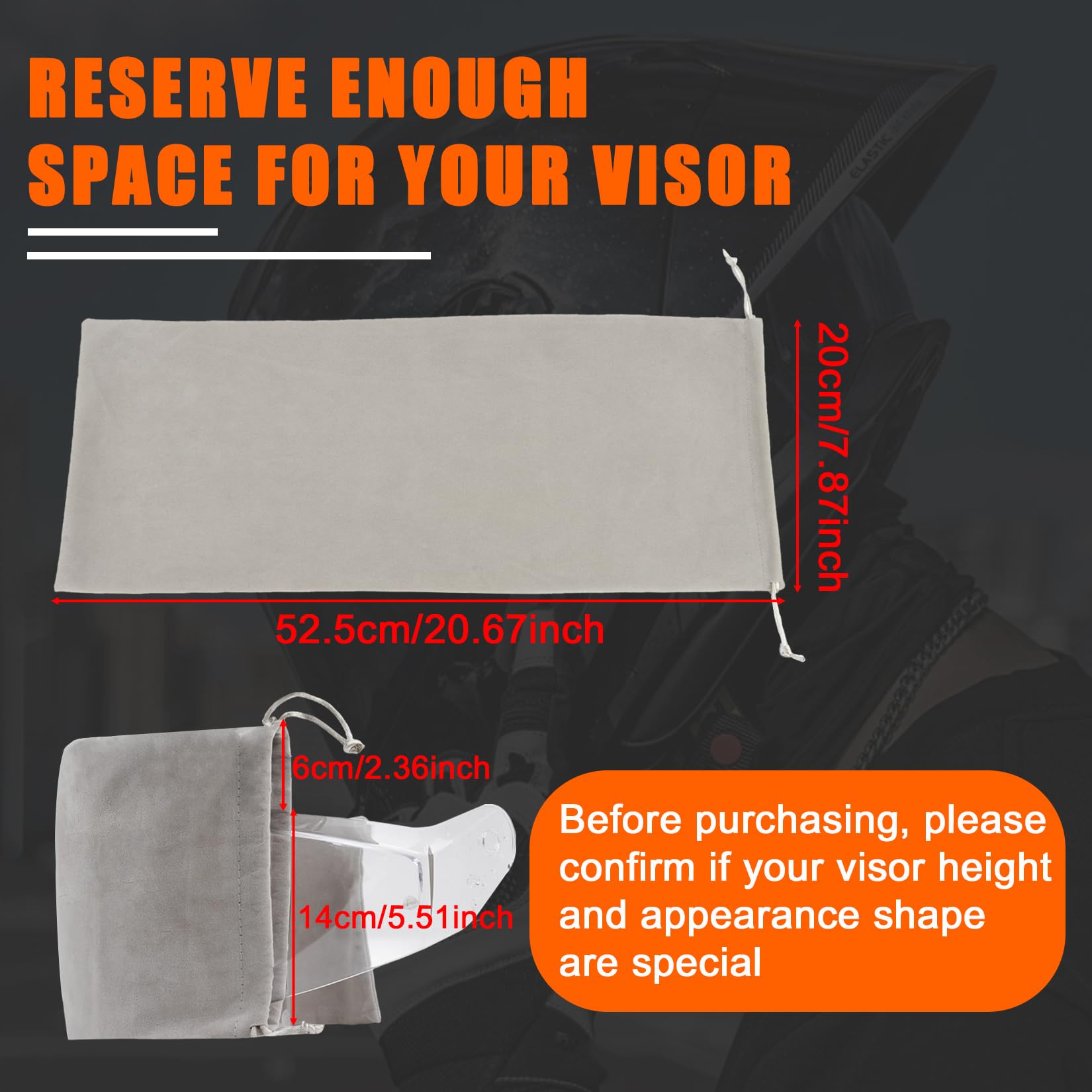 PSLER soft woolen visor storage cover protecting visors from scratches