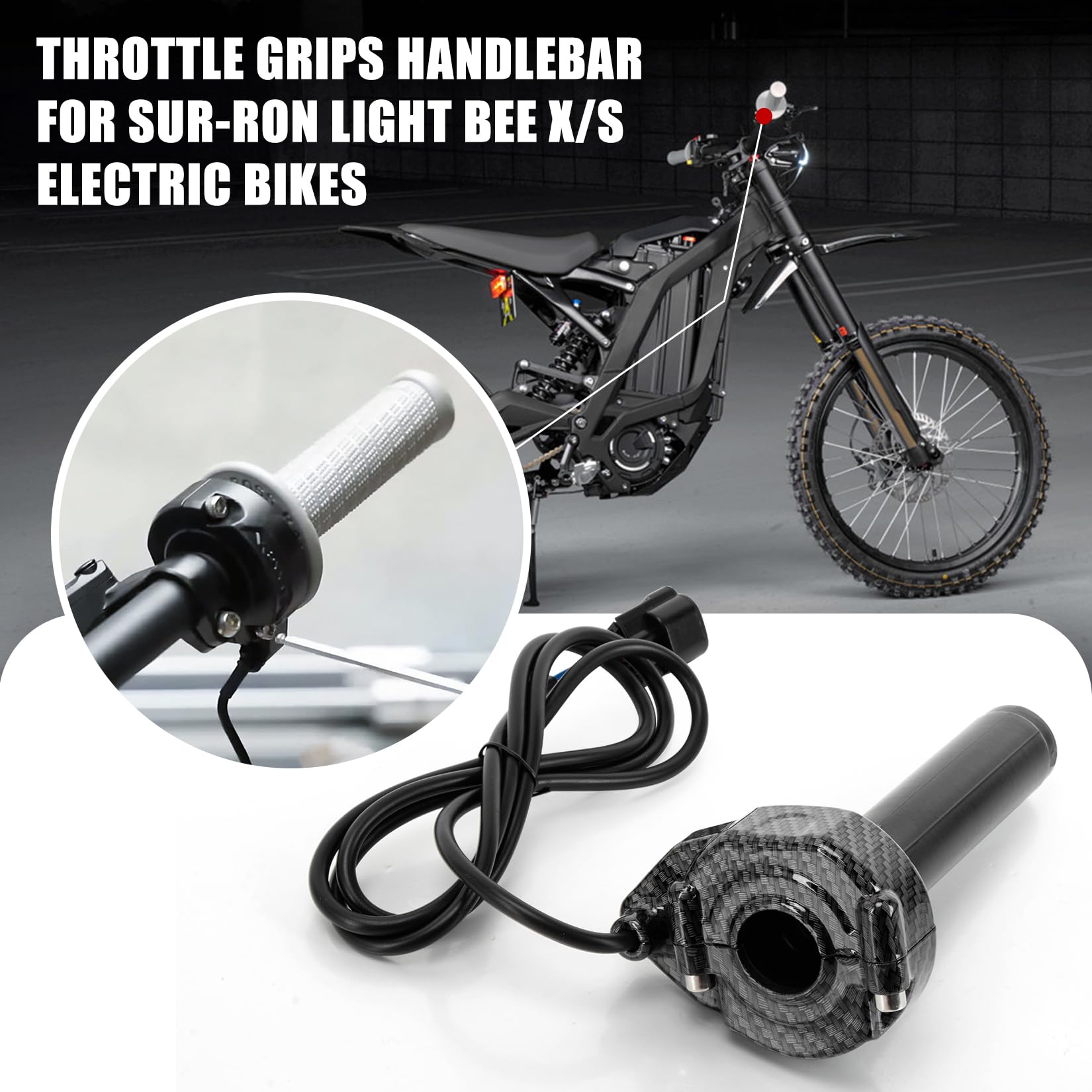 PSLER throttle kit included for swap on compatible bikes