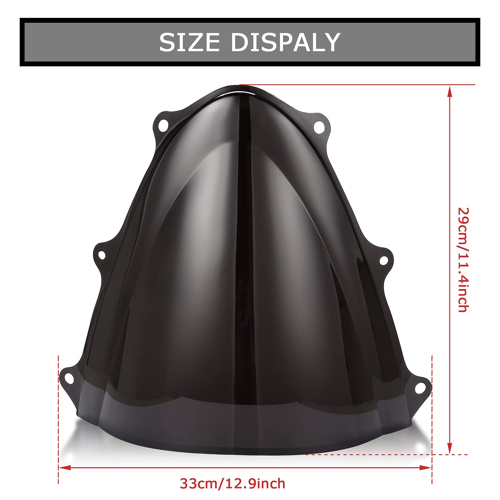 PSLER black ABS windscreen delivers durability and a clean look for Suzuki GSXR.