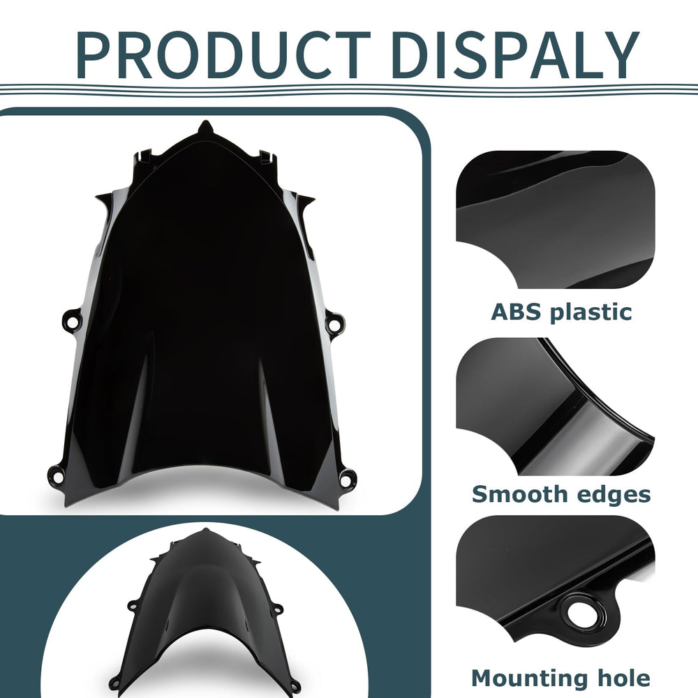 PSLER YZF R6 front windshield iridium tint sharpens focus and wind shielding