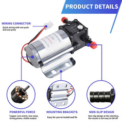 PSUPOSUQ 12V pump with cigarette lighter connector enables portable use