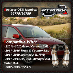 PTPDRH catalytic converter for Grand Caravan 2011-2016—drop‑in replacement.