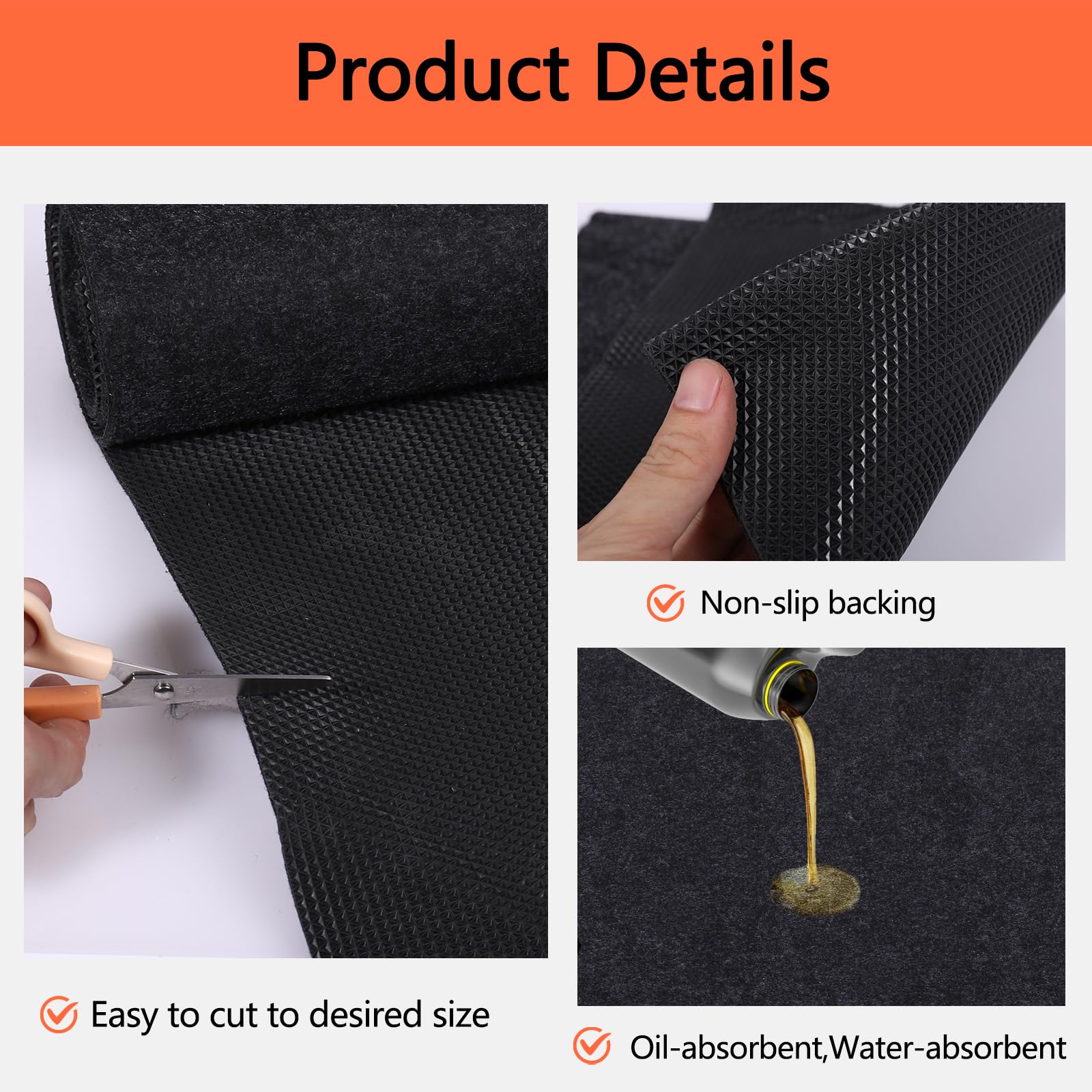 PTYTIFY under-vehicle mat non-slip design keeps workspace safe