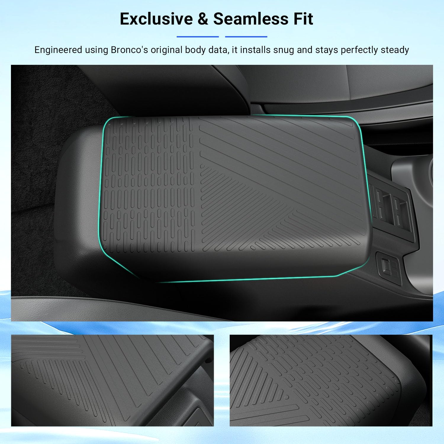 PTYYDS armrest cover surface texture provides non-slip grip for phone and keys.