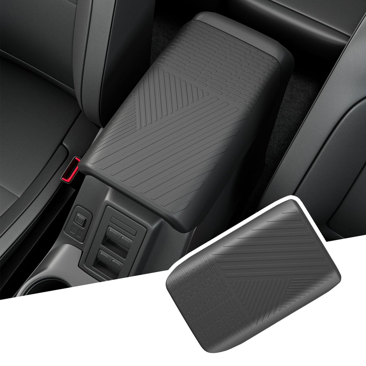 PTYYDS center-console armrest cover for Bronco 2021–2026 with precise fit and wear protection.