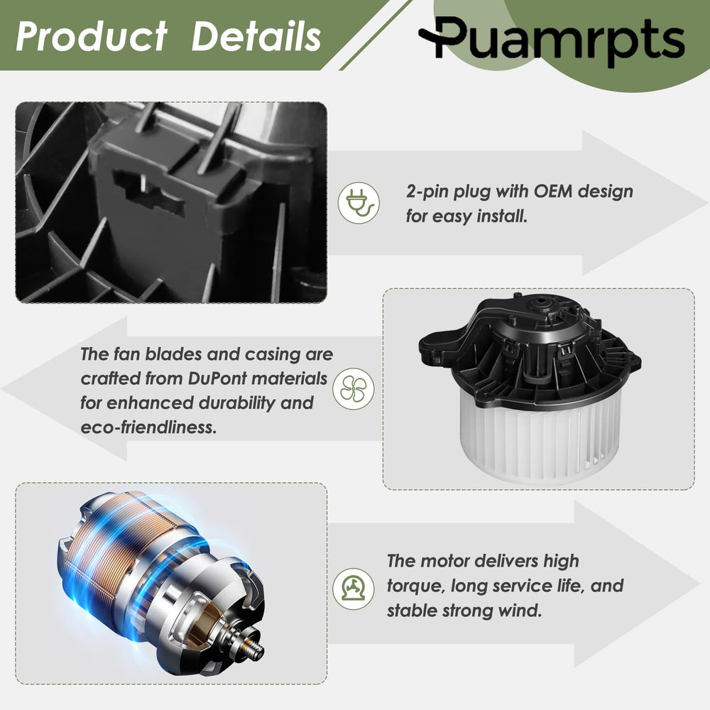 PUAMRPTS blower motor for Kia Optima 2012-2015 supports smooth climate cycling