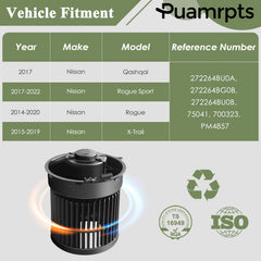 PUAMRPTS in-dash area view showing blower motor placement and airflow