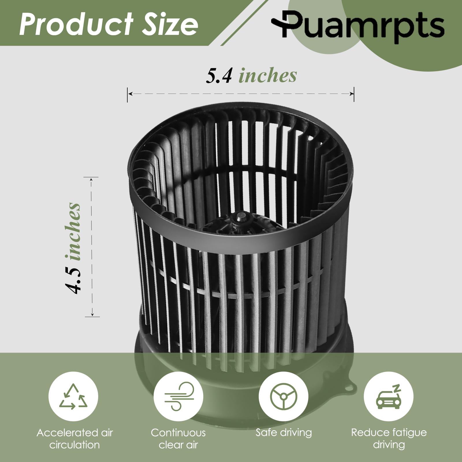 PUAMRPTS 12-month warranty and support for blower motor