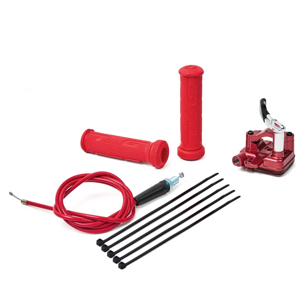 PUCKY thumb throttle assembly on 7/8-inch handlebars for smooth acceleration control