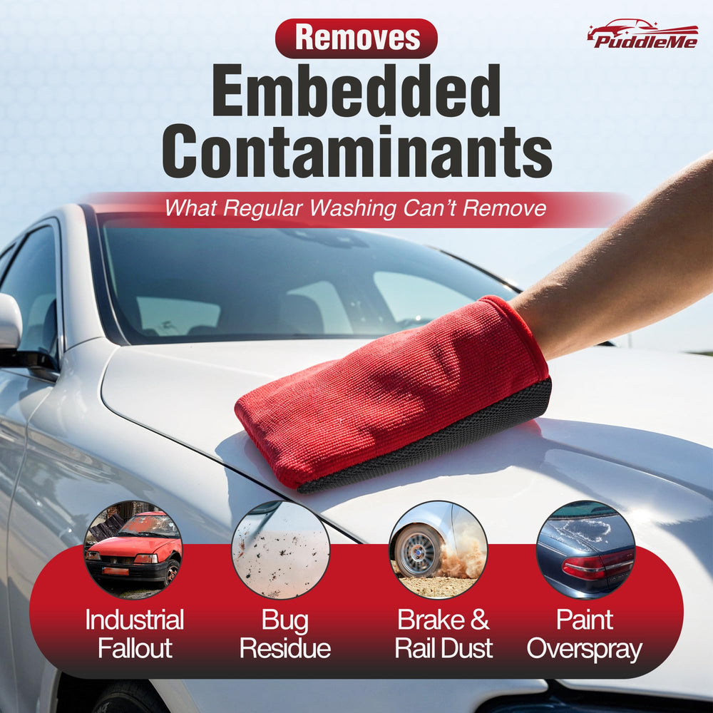 PuddleMe Premium Clay Mitt Mesh for stubborn contamination removal with aggressive texture.