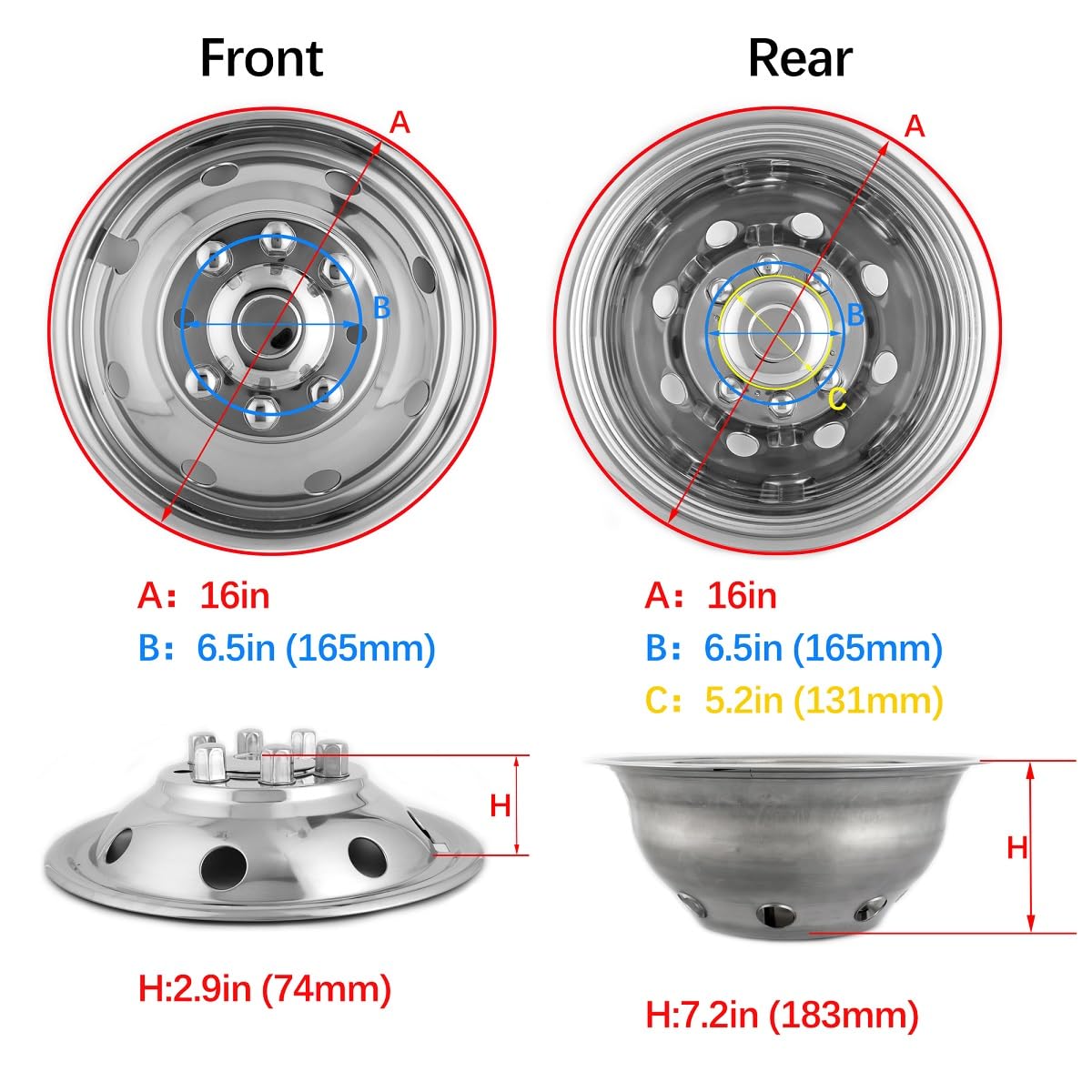 Puermto bolt-on mounting assembly in action on a wheel