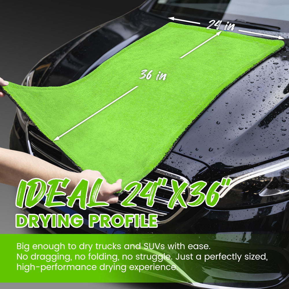 PUGPIU 24x36 towel in action speeds up car drying