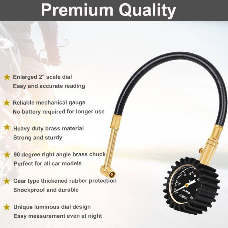 PUIBERS ANSI Grade B40.1 accuracy for reliable tire readings