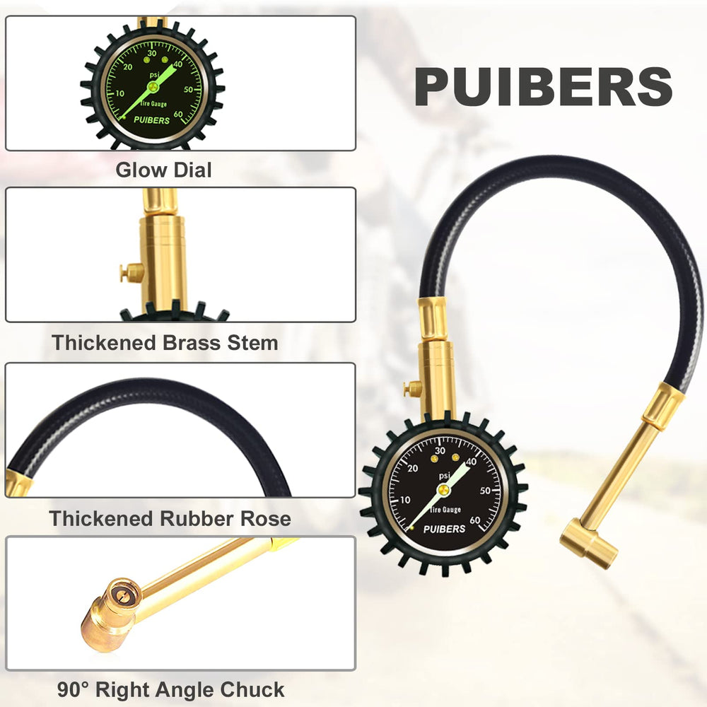 PUIBERS gauge shows the 90-degree right-angle chuck for easy access