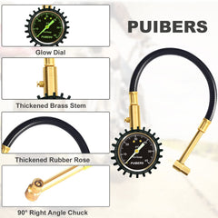 PUIBERS gauge shows the 90-degree right-angle chuck for easy access