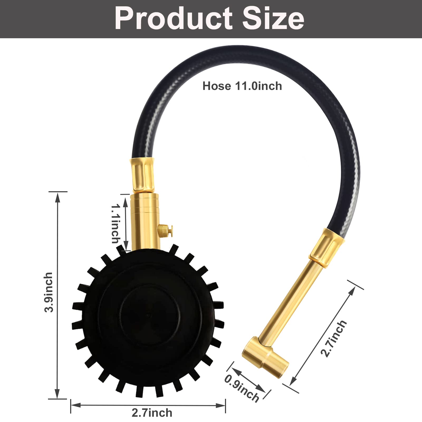 PUIBERS gauge used across cars, motorcycles, bikes for tire pressure checks