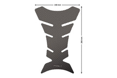 Puig 4051C carbon-look tank pad, front view, adds stylish protection against scratches