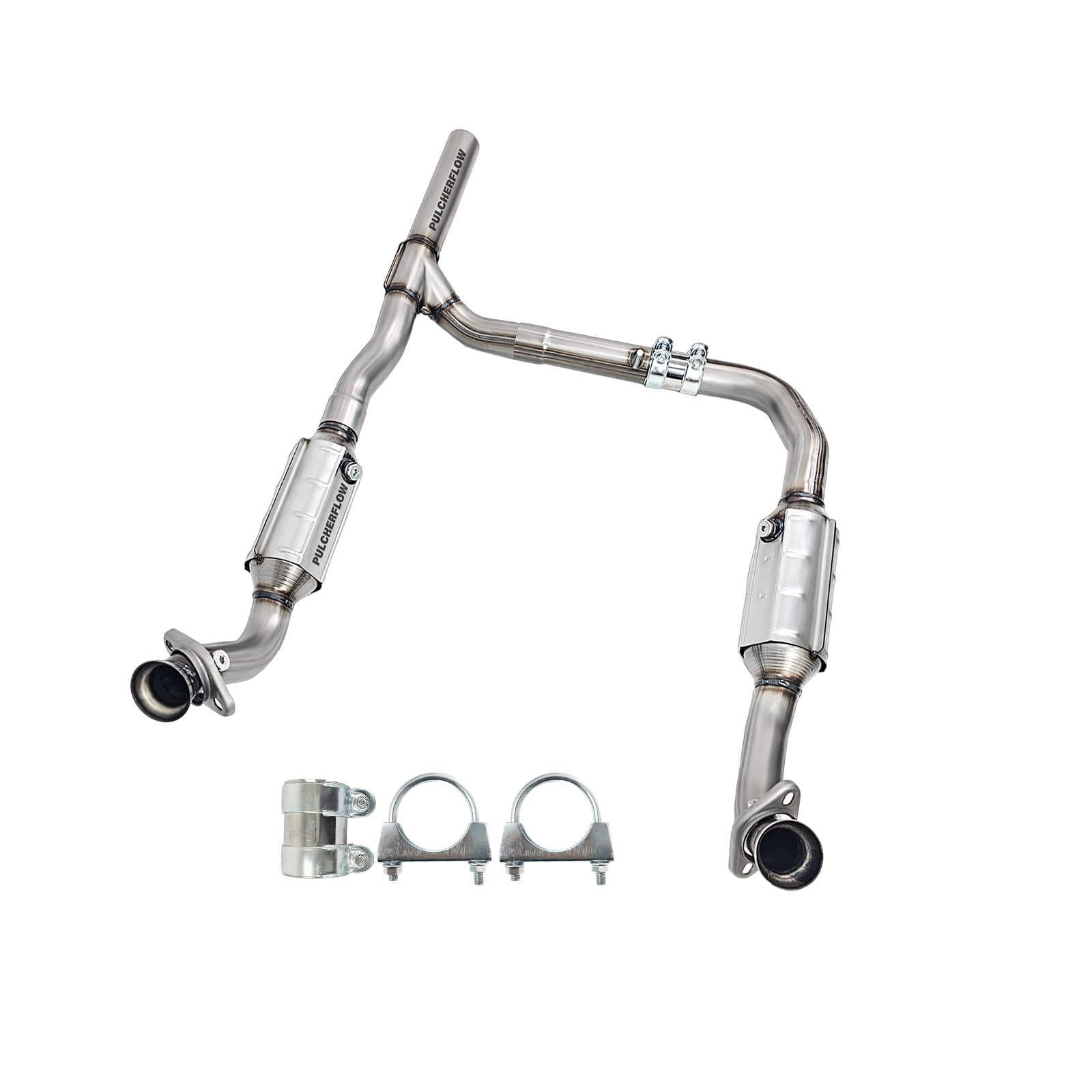 Pulcherflow catalytic converter left-right fit for Ford F-150 and Lincoln Mark LT.