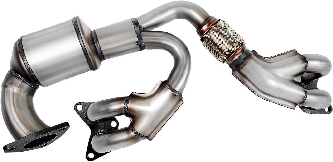 Pulcherflow stainless steel catalytic converter with mandrel bends for durability.