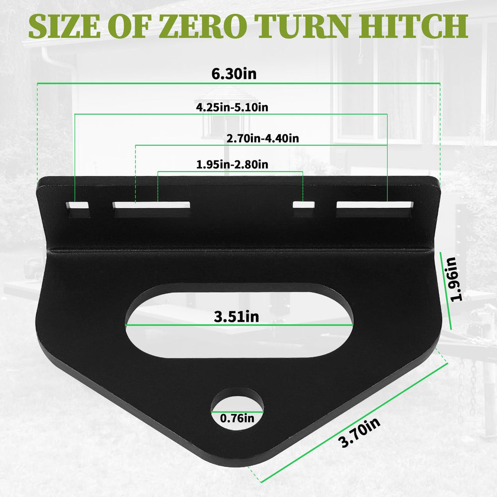 Pulems heavy-duty steel trailer hitch with thick 6mm construction