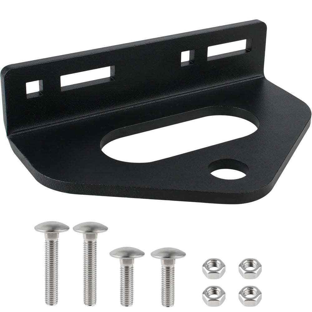 Pulems zero-turn trailer hitch mount showing wide compatibility with mowers and trailers