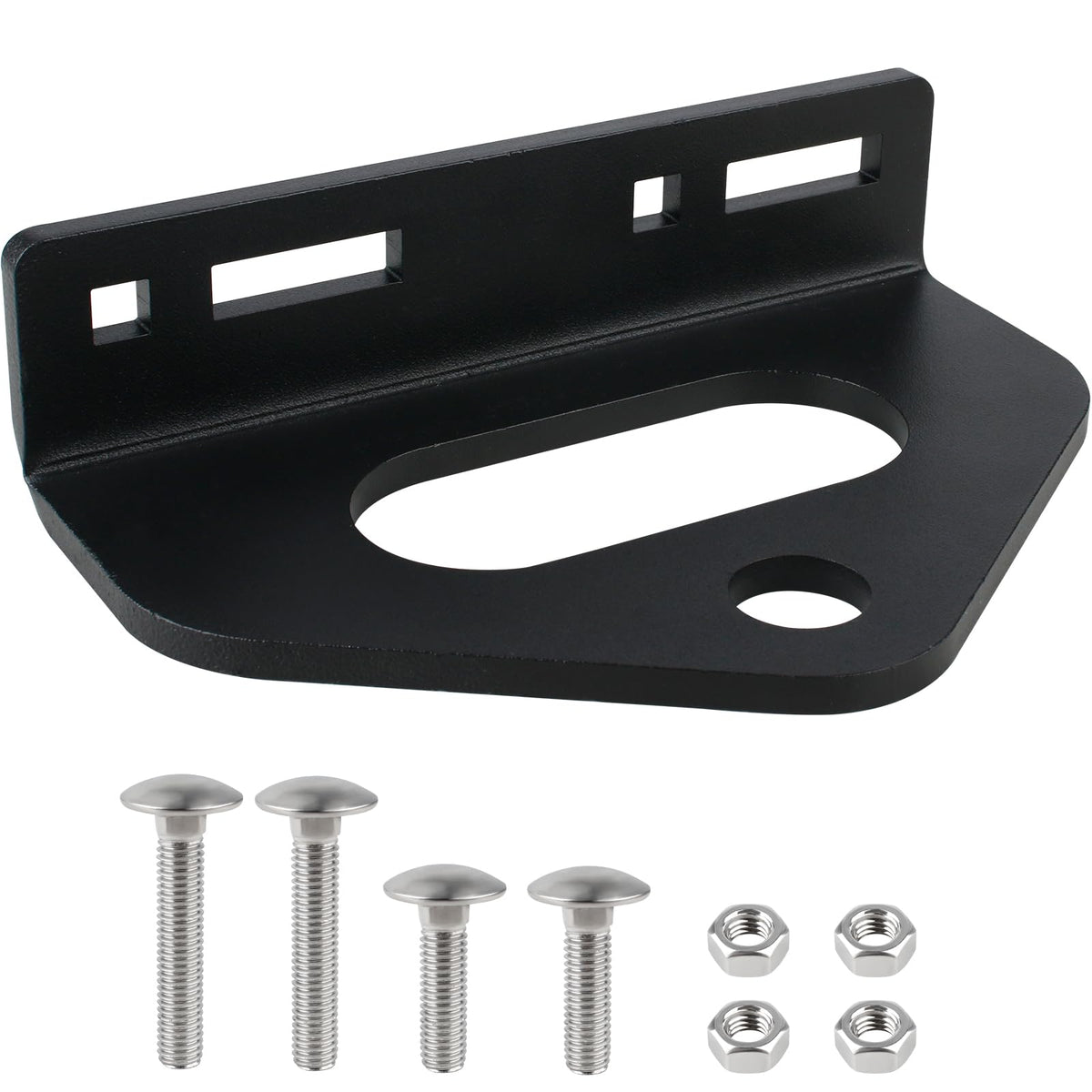 Pulems zero-turn trailer hitch mount showing wide compatibility with mowers and trailers