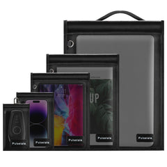 Pulselala large laptop Faraday bag protecting device from signal interception during travel