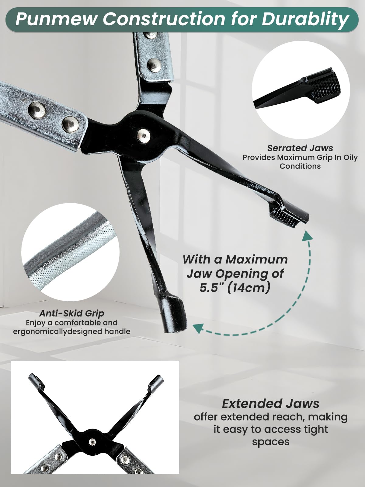 Punmew adapter set with knurled grip for non-slip handling.