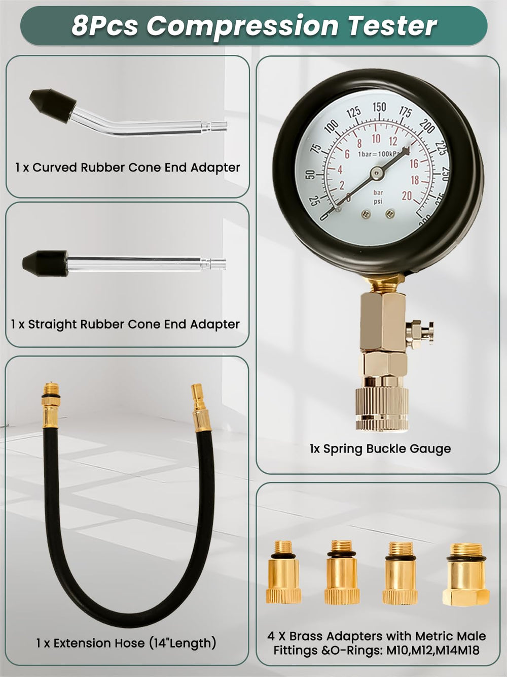 Punmew brass adapters provide M10, M12, M14, M18 compatibility.