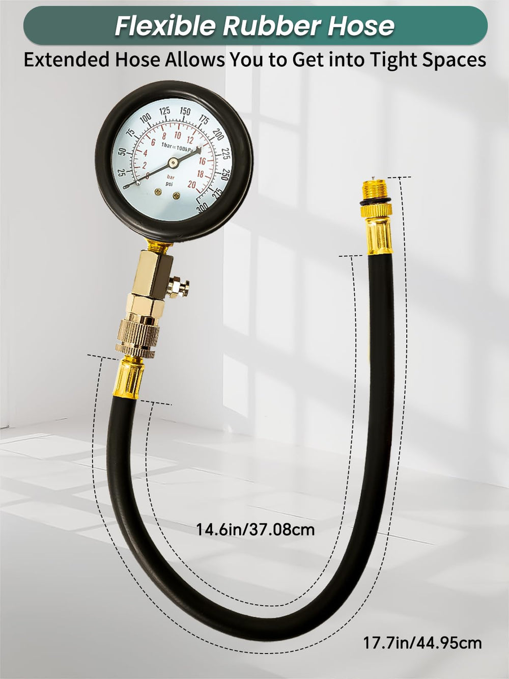 Punmew pressure release button simplifies releasing pressure between tests.