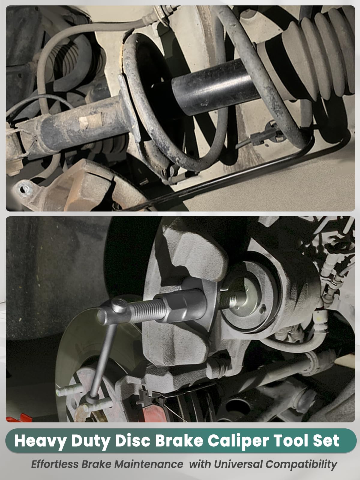 Punmew disc brake piston adapters arranged for quick pad replacement.