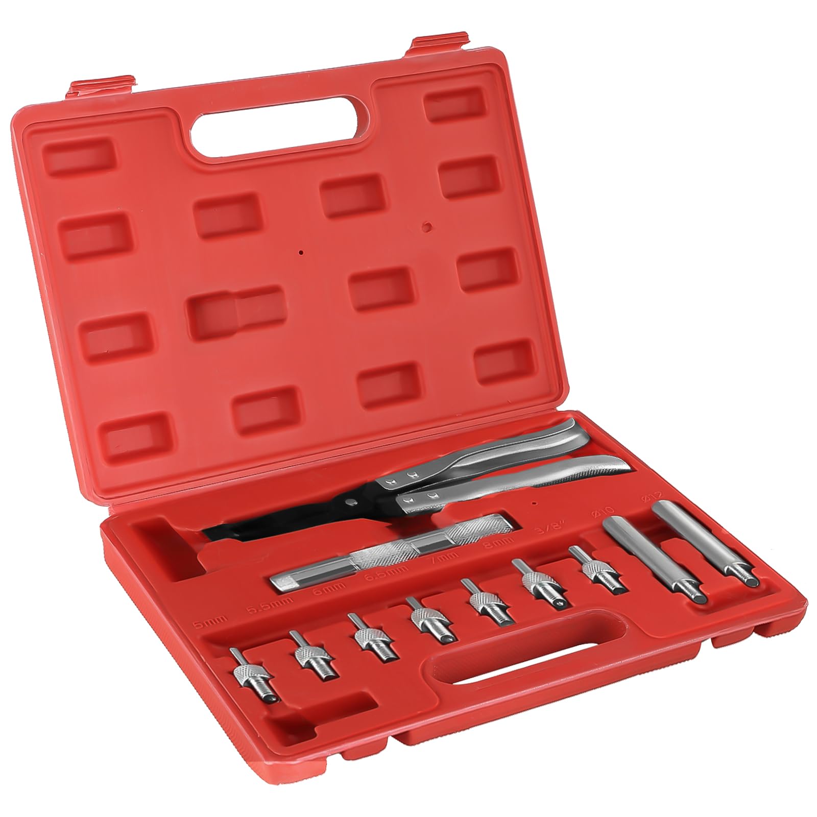 Punmew valve seal tool kit in case for organized engine maintenance.