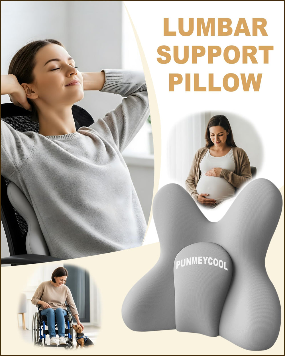 PUNMEYCOOL memory foam close-up highlighting contour durability and comfort