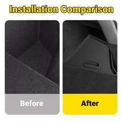 PUOENI Model Y trunk organizer tray fits 1:1—clean, easy access.