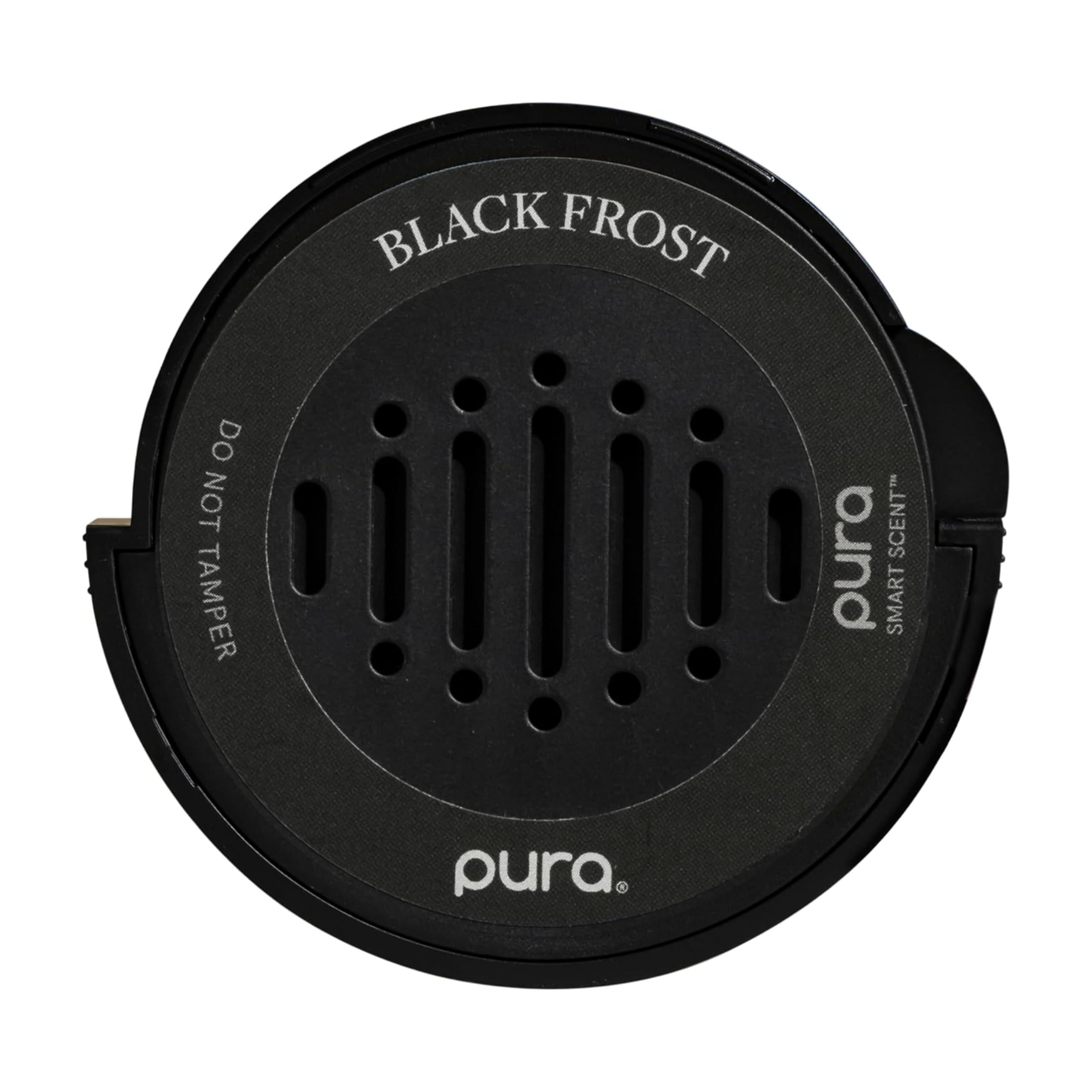 Pura Car Diffuser Refill Black Frost bottle showing long-lasting fragrance for the car