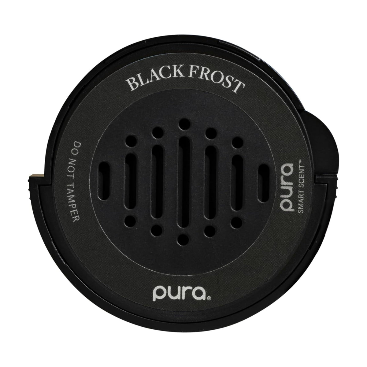Pura Car Diffuser Refill Black Frost bottle showing long-lasting fragrance for the car