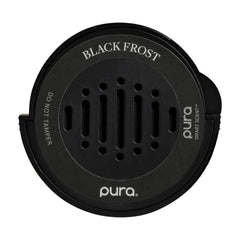 Pura Car Diffuser Refill Black Frost bottle showing long-lasting fragrance for the car