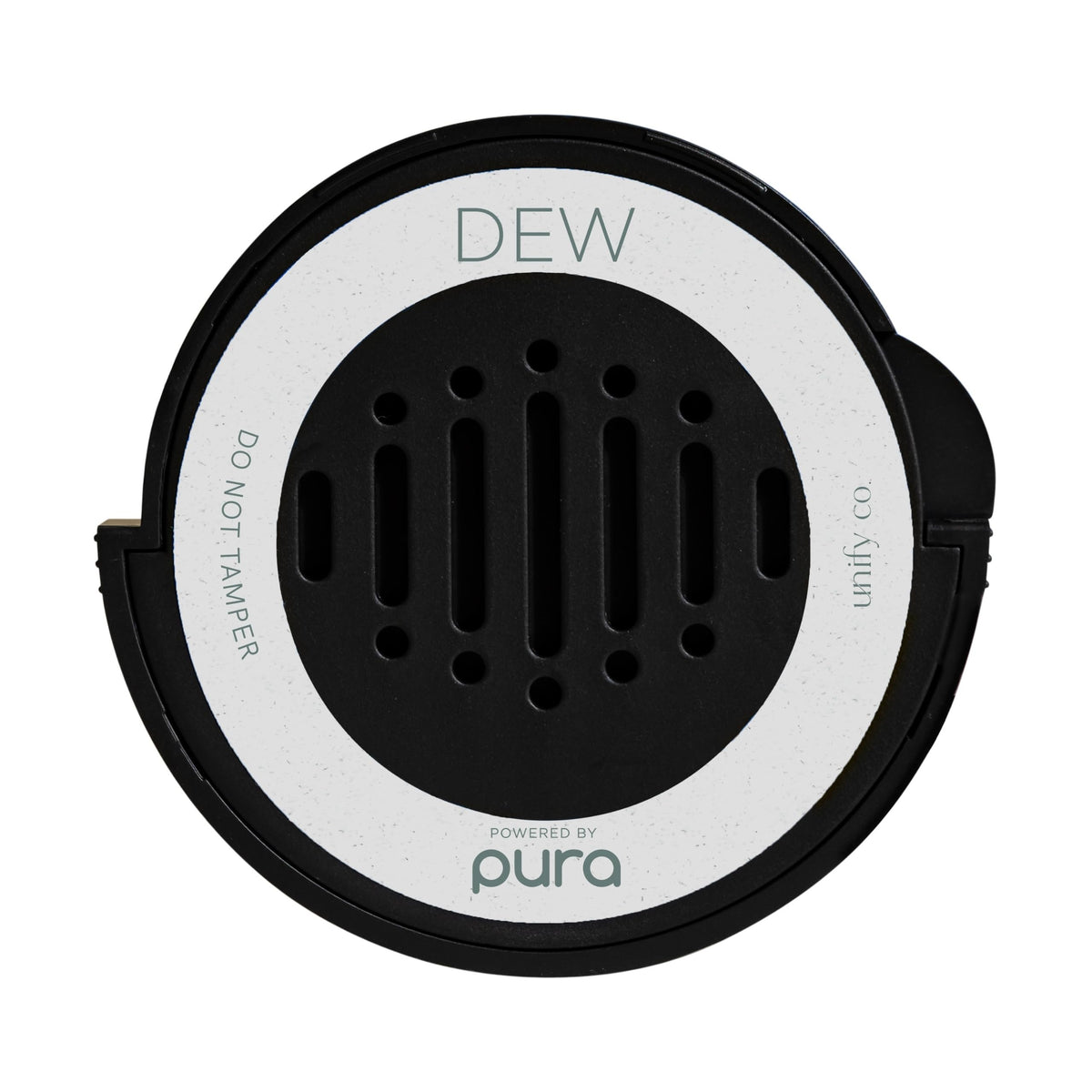 Pura car diffuser refill showing white tea and bergamot notes for a fresh cabin scent.
