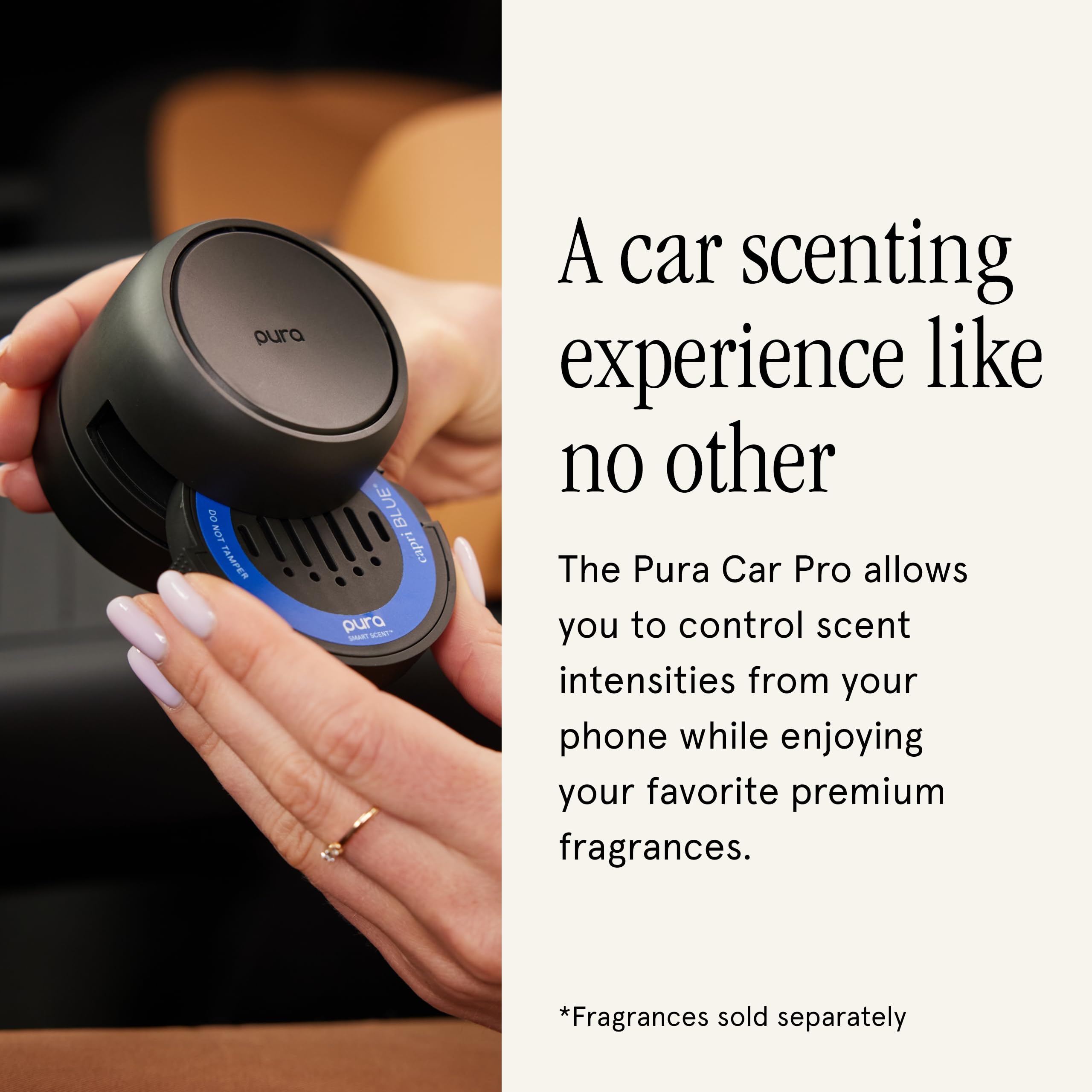 Pura Car Pro diffuser button push cycles intensity from strong to subtle