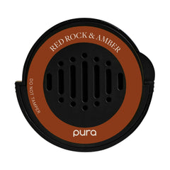Pura car scent refill with red rock amber for a refined cabin.