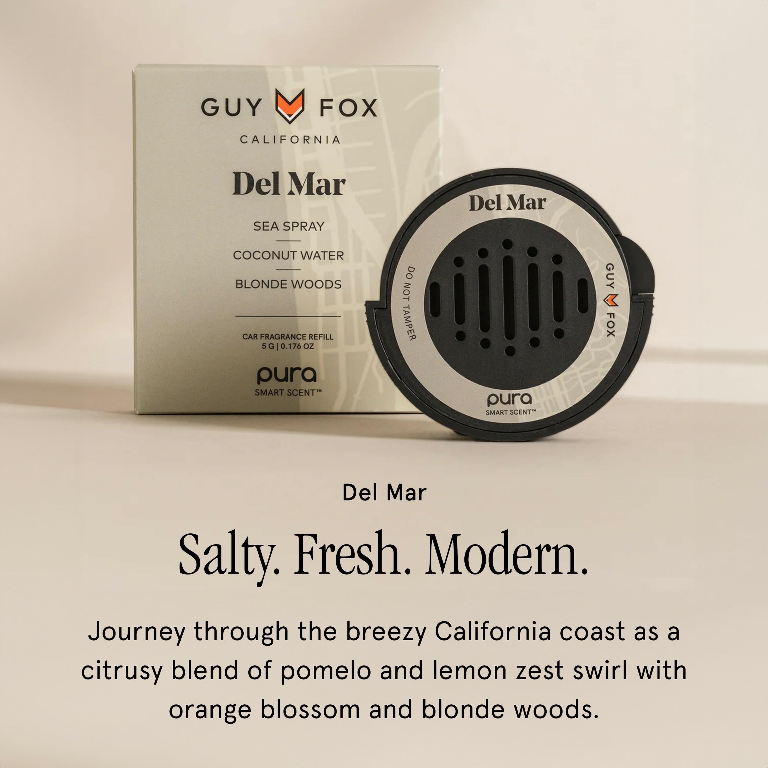 Pura Del Mar diffuser compatibility with the Pura app for scent control.