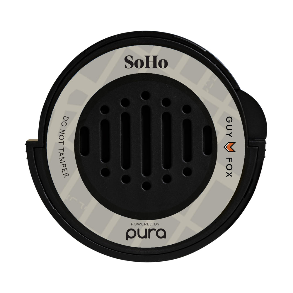 Pura GUY FOX car scent refill Soho bottle for long-lasting aroma
