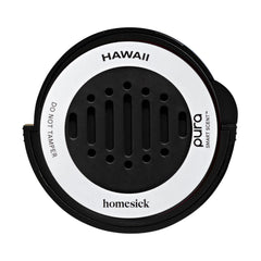 Pura Hawaii car diffuser front view delivering tropical aroma.