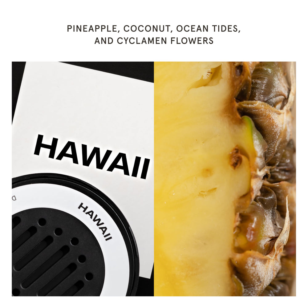 Pura Hawaii refill bottle close-up highlighting clean ingredients.