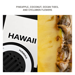 Pura Hawaii refill bottle close-up highlighting clean ingredients.