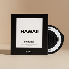 Pura Hawaii diffuser side-control dial for hands-free adjustments.