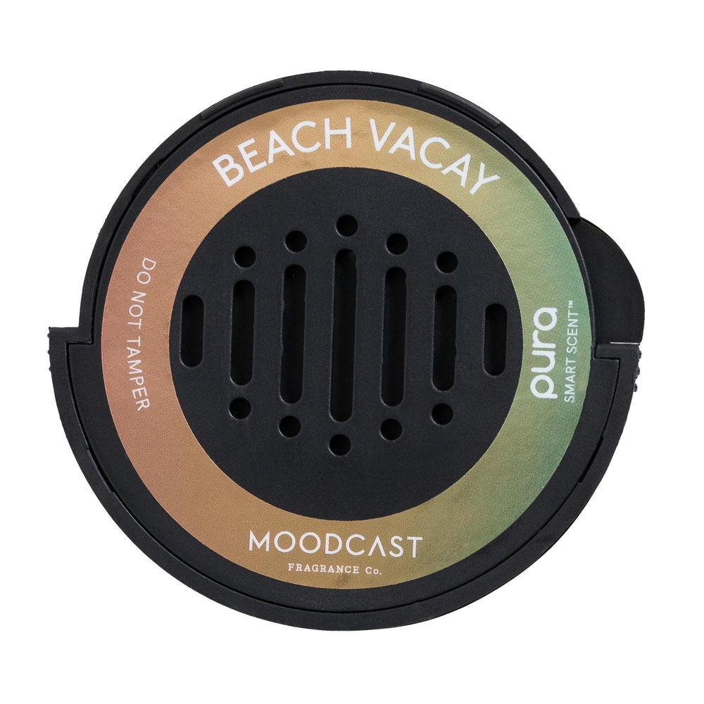 Pura Moodcast refill packaging for easy swapping and stylish presence.